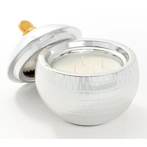 HomeWorx by Slatkin + Co. 14-oz Sparkling Cuvee Scented Disco Ball Candle Silver